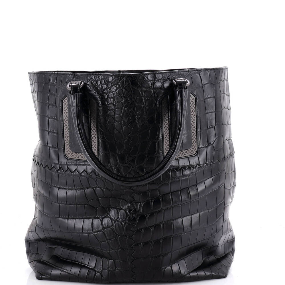Bottega Veneta Medium Open Tote Crocodile